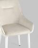 Кресло Stool Group Диана MC101-2 KD HLR-2 велюр кремовый (ножки белые) фото 6