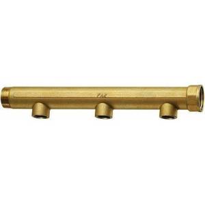Коллектор FAR 1 1/4 (НР-ВР) с 3 отводами 3/4 ВР(межосевое 100 мм)