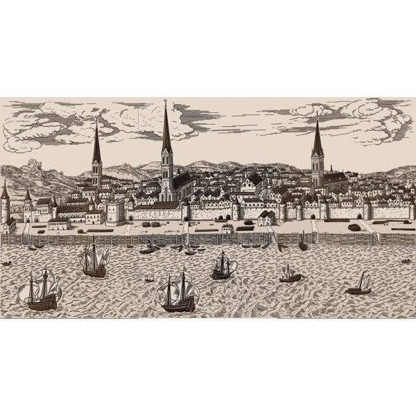 Панно Golden Tile Дамаско Е61301 Бежевый 40x75