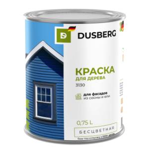 Краска для дерева для наружных работ с антисептиком Dusberg бесцветная 3130 0.75 л