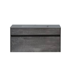 Тумба с раковиной Vincea Chiara VMC-2C100GS Серый, серая раковина