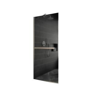 Душевая перегородка MaybahGlass MGD-730-5у 79x195, стекло графит матовый 8 мм, профиль хром матовый