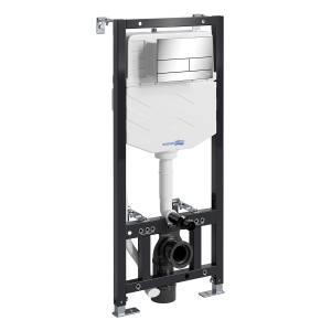 Система инсталляции для унитазов Wasserkraft New Aller 10TLT.010.ME.CH04 клавиша хром