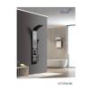 Душевая панель Cerutti Spa Victoria BK CT9981 с системой водопад и с изливом, черный фото 2