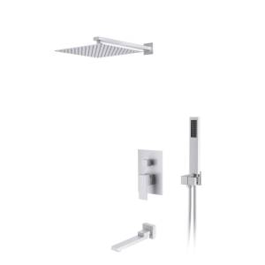 Душевая система D&K Bayern.Liszt DA1515608A04 белая матовая, встраиваемая, с изливом