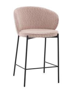 Стул полубарный Stool Group Тисдейл LV-115-S390-01 розово-персиковый, букле