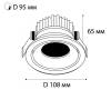 Встраиваемый светильник Italline IT06-6017 white 4000K фото 2
