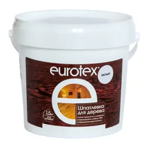 Шпатлевка для дерева для наружных и внутренних работ акрил EUROTEX дуб 1.5 кг