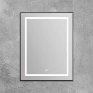 Зеркало BelBagno Kraft SPC-KRAFT-685-885-TCH-WARM-NERO черное, с подогревом