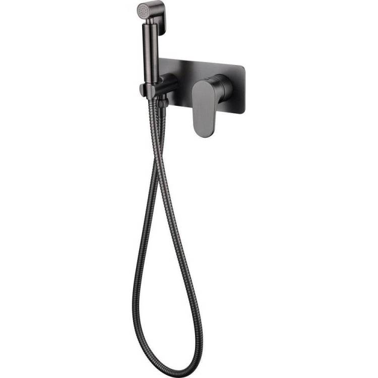 Гигиенический душ Boheme Spectre 457-Gm оружейная сталь, со смесителем, с внутренней частью