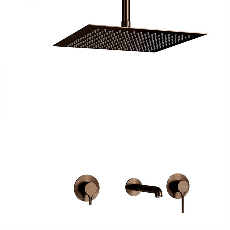 Душевой комплект Wasserkraft Rhein (Рейн) 9951.99DVR2.068.118.443BRG розовое золото матовое