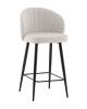 Стул полубарный Stool Group Ханнингем vd-hanningem-pf-silver жемчужный, велюр