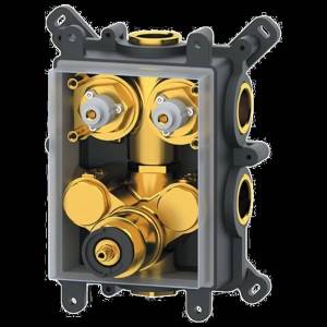 Скрытая часть смесителя Remer Thermobox RRBOX99D2 на 2 выхода