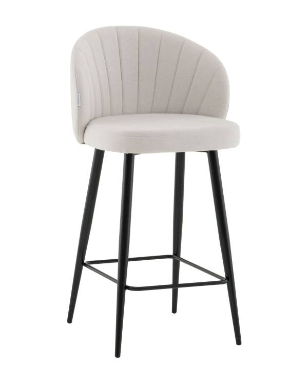 Стул полубарный Stool Group Ханнингем vd-hanningem-pf-silver жемчужный, велюр