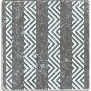 Керамогранит Плитка Антика Marble Black Motif №8 10x10