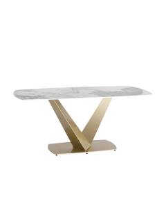 Стол обеденный Stool Group Аврора DF0093DT 180 DUAL керамика светлая 180x90x76