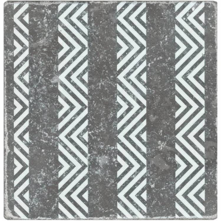 Керамогранит Плитка Антика Marble Black Motif №8 10x10