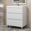 Тумба с раковиной Uperwood Tanos напольная, 3 ящика, белая, 70 см фото 3