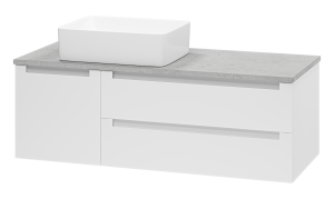 Тумба с раковиной Brevita Карго УТ000024163 белая, 120 см