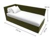Кровать Лига Диванов Лига-039 122067L зеленый левая 90x200 фото 8