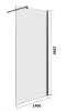 Душевая перегородка Good Door Walk in SP-140-C-BG ВИ00048 профиль матовое золото, стекло прозрачное, 140x195 фото 4