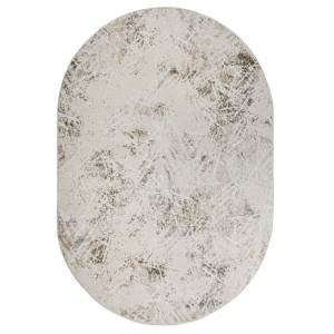 Турецкий ковер Beverly A3746A Cream/Brown Овал 0.8x1.5