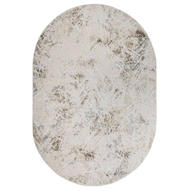 Турецкий ковер Beverly A3746A Cream/Brown Овал 0.8x1.5