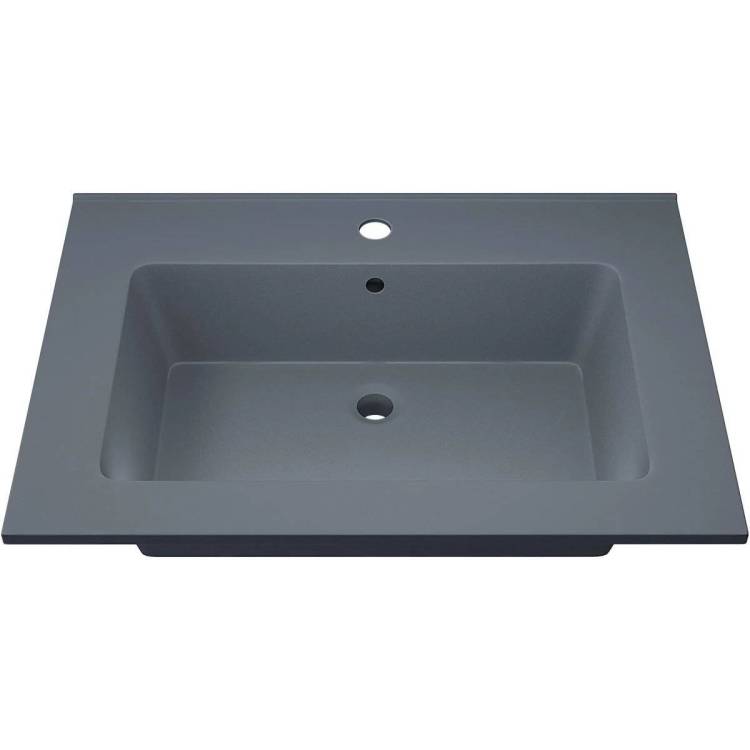 Раковина Uperwood Parma Quartz 291003002 серая матовая, бетон, 66x47.5