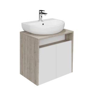 Тумба с раковиной Kerama Marazzi Pro белый, тумба PRO.60.2\WHT + рак. BG.wb.55