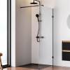 Душевая перегородка Am.Pm X-Joy W94WI-90-F1-BTE 90x195, стекло прозрачное 6 мм, профиль черный фото 2