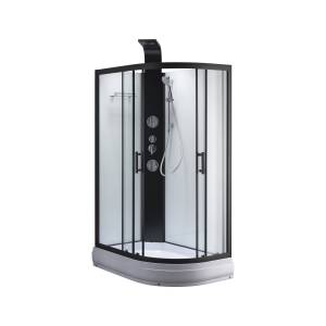 Душевая кабина Taliente TA-128CB(L) профиль черный, стекло прозрачное, 120x80x220