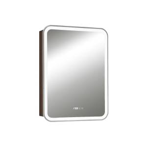 Зеркало-шкаф AQUAme AQM9203 с подсветкой, подогревом и часами, антрацит, 60x80
