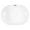 Раковина BOND Oval S65-490 накладная, овальная, с переливом, 49x36x13.5 см, белая глянцевая фото 4