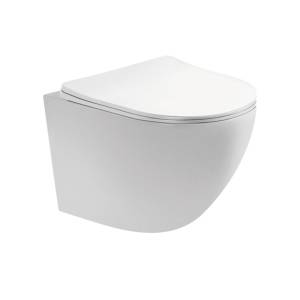 Унитаз подвесной Aquatek Европа AQ1900T-00 безободковый, с крышкой-сиденьем микролифт