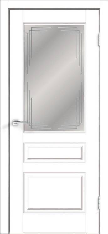 Дверное полотно экошпон VellDoris VILLA 3V VD810500 Стекло Грани Мателюкс 800x2000
