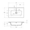 Тумба под раковину Belbagno Kraft 39 KRAFT39-600/390-2C-PIA-RT 60x39x83 Rovere Tabacco напольная с фрезерованными ручками по всей длине фасада с двумя выкатными ящиками фото 5