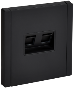 Розетка компьютерная RJ45 2-местная IEK Forte&Piano FP-K20-1-M-K02 черный