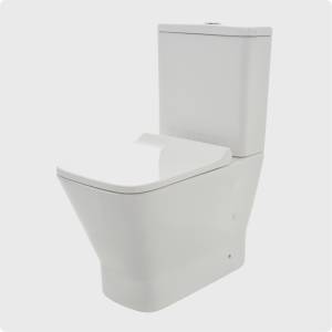 Унитаз-компакт AQUAme безободковый, сиденье микролифт, смыв Invisible, белый глянец