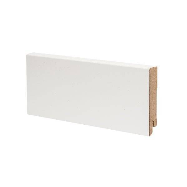 Плинтус напрльный МДФ Deartio White U 106-80 2050х80х16