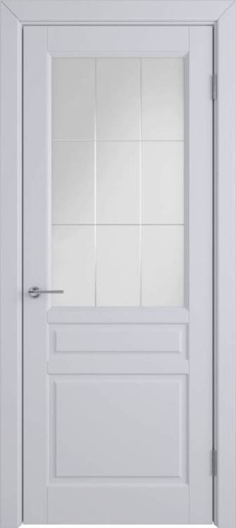 Межкомнатная дверь Владимирская Фабрика Дверей Stockholm Cotton стекло Crystal Cloud 800x2000