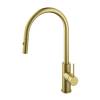 Смеситель для кухни Vincea City VKF-2C1BG с выдвижным изливом, брашированное золото