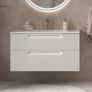 Тумба с раковиной Equil Астер (Aster) белый, 100 см