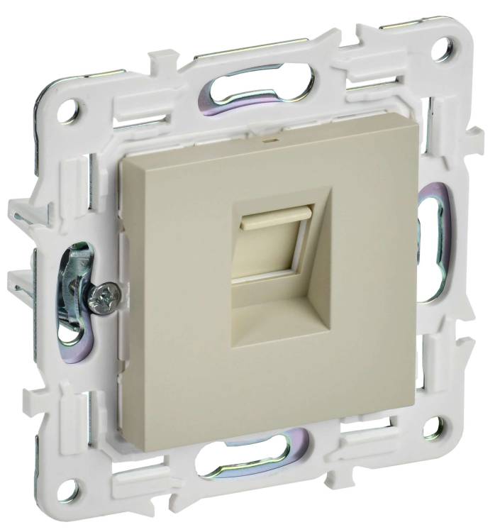 Розетка компьютерная RJ45 IEK Skandy SK-K10-1-K10 бежевый