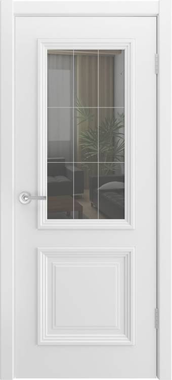 Межкомнатная дверь остекленная Шейл Дорс Скалино-2 Полотно Белое, Стекло Художественное 2000х700