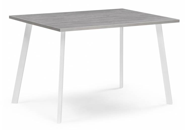 Стол Notta Тринити Лофт 534915 бетон, белый матовый 120x80x75