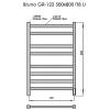 Полотенцесушитель электрический Grois Bruno GR-122 50/80 П8 9003 U белый фото 2