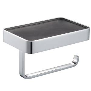 Держатель для туалетной бумаги Wonzon & Woghand WW-9536 с полкой, хром