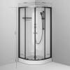 Душевая кабина Am.Pm X-Joy W94C-401-090BT 90x90, 1/4 круга, профиль матовый черный, стекло прозрачное фото 9