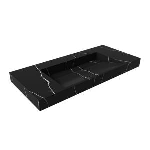 Раковина Armadi Art Flat 859-100-NM Nero Marquina моноблок, 100 см