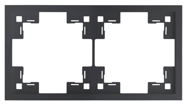 Двухместная рамка Rikett Standart 35820 MB черный сатин